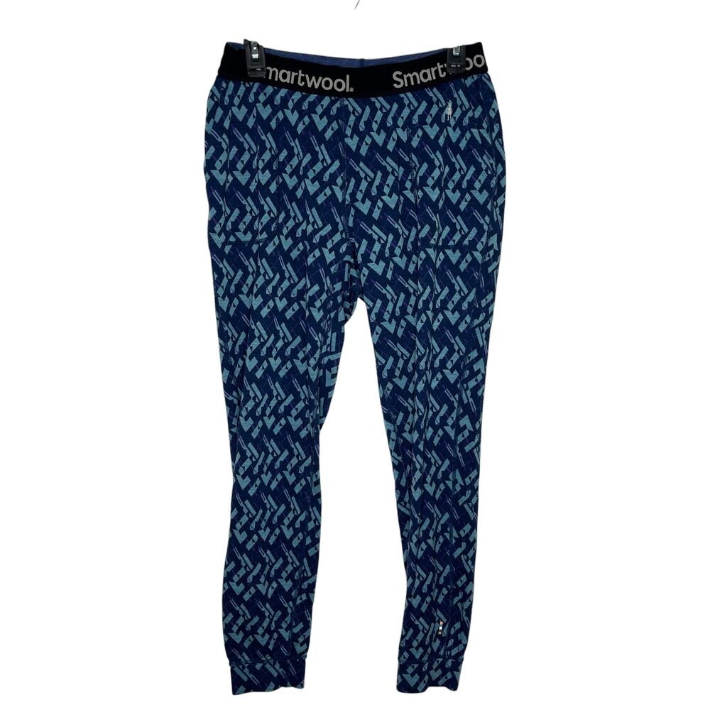 Smartwool Womens Base Layer Bottoms Small Blue Thermal Merino Wool 250 Hiking
